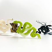 Two-color Snake Hair Clip, Acetate Animal Claw Clip: White