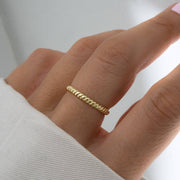 Stacking Rope Ring: Gold / 6