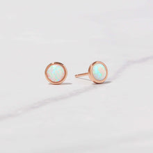 Load image into Gallery viewer, Large Opal Studs: Gold