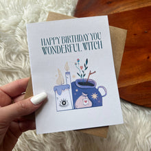 Load image into Gallery viewer, "Happy Birthday You Wonderful Witch" Birthday Card