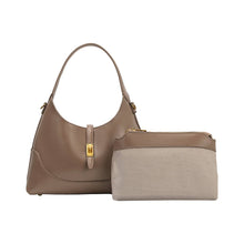 Load image into Gallery viewer, Caroline Taupe Recycled Vegan Shoulder Bag
