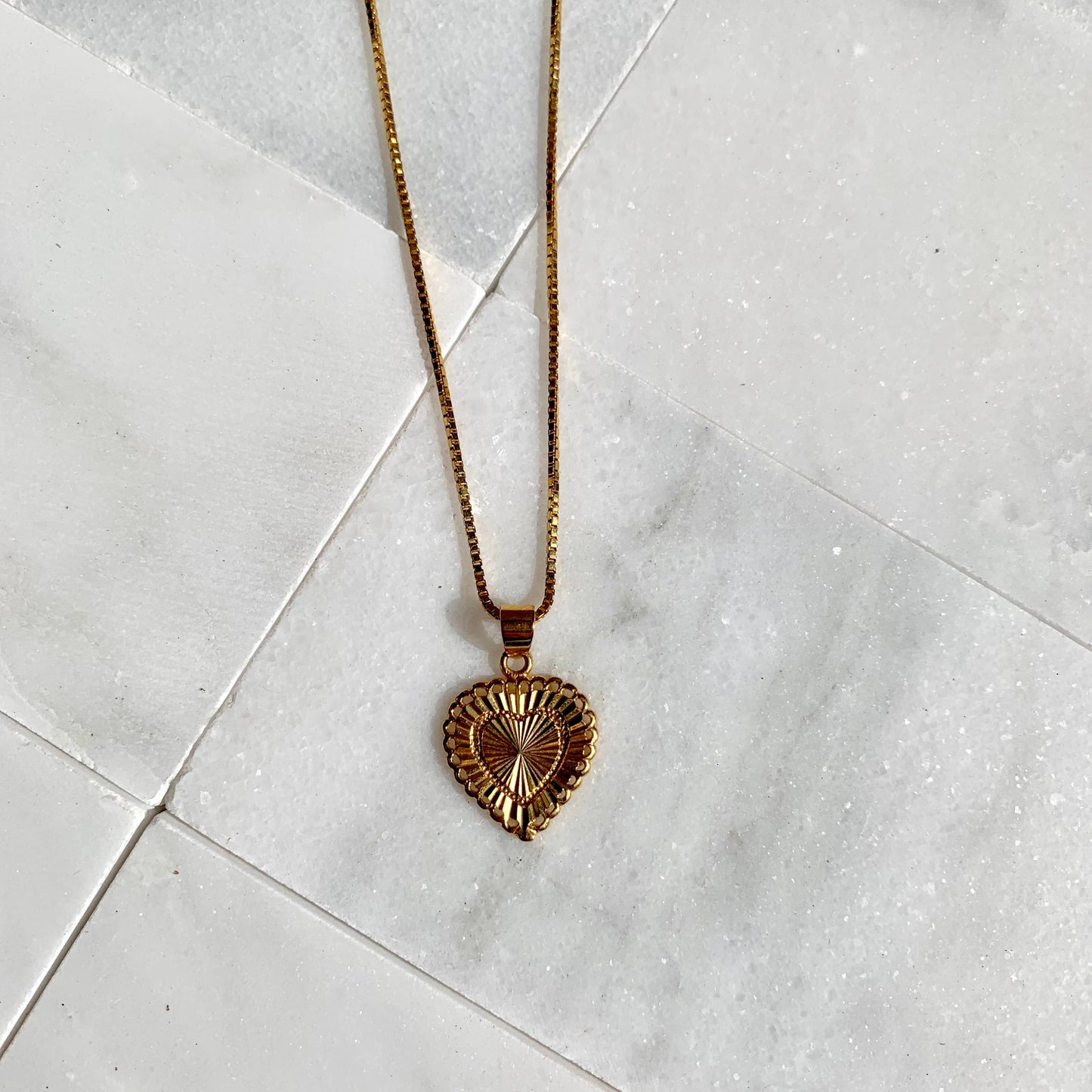 Heartbreaker Gold Heart Necklace. Gold Filled. Gold Jewelry