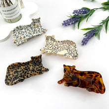 Load image into Gallery viewer, Lazy African Leopard Acetate Hair Claw Clip: B