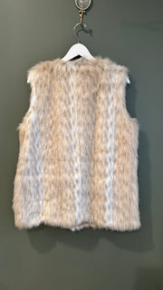 Betsey Johnson Fur Vest, 1990s, 44” Bust