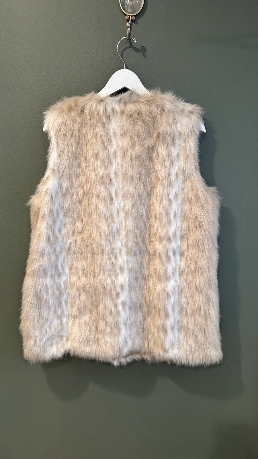 Betsey Johnson Fur Vest, 1990s, 44” Bust