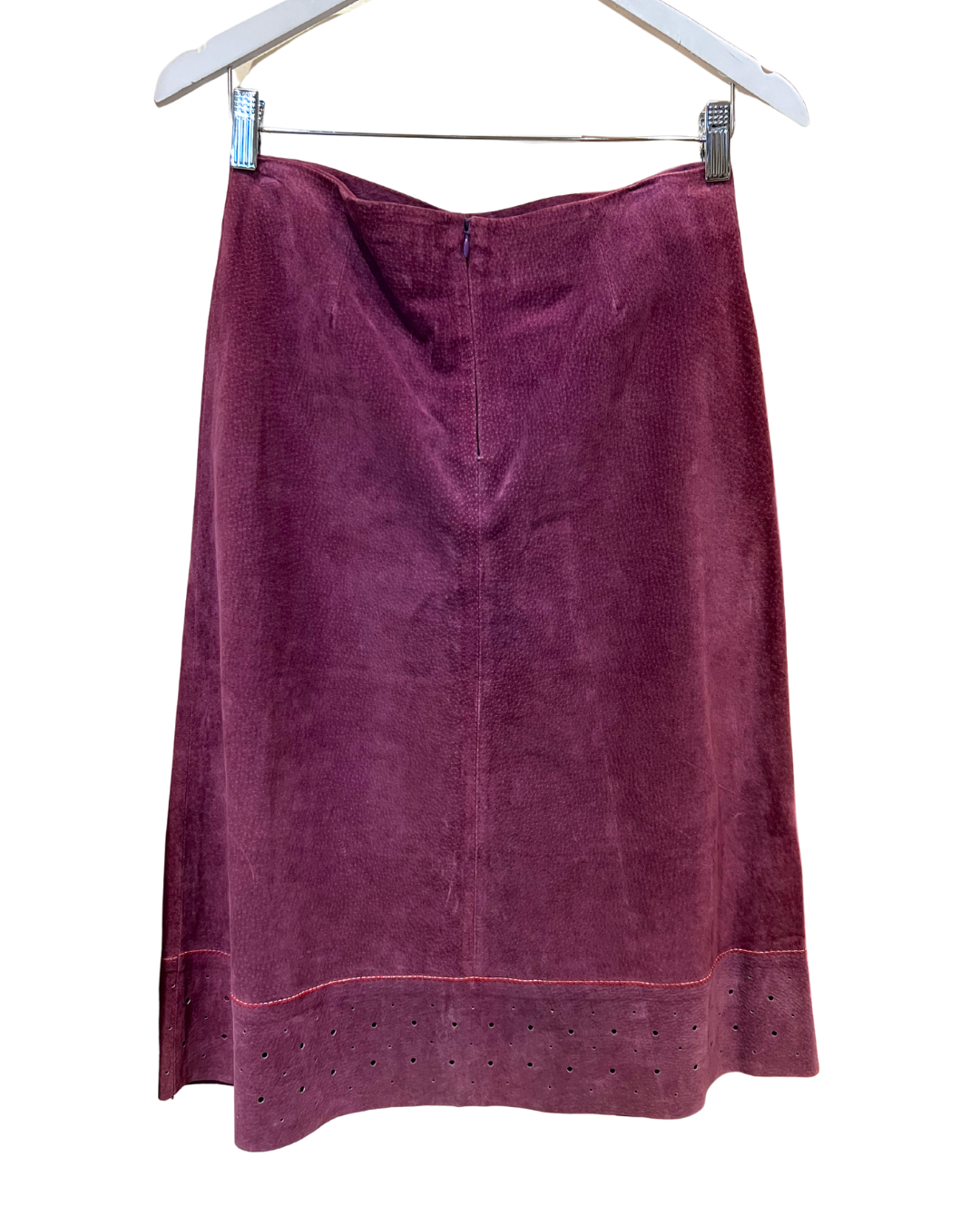 Purple Suede Skirt, 1970s, 28” Waist, As Is