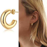 Chloe Mini Hoop: Silver