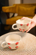 Load image into Gallery viewer, Ceramic Strawberry Coffee Cup