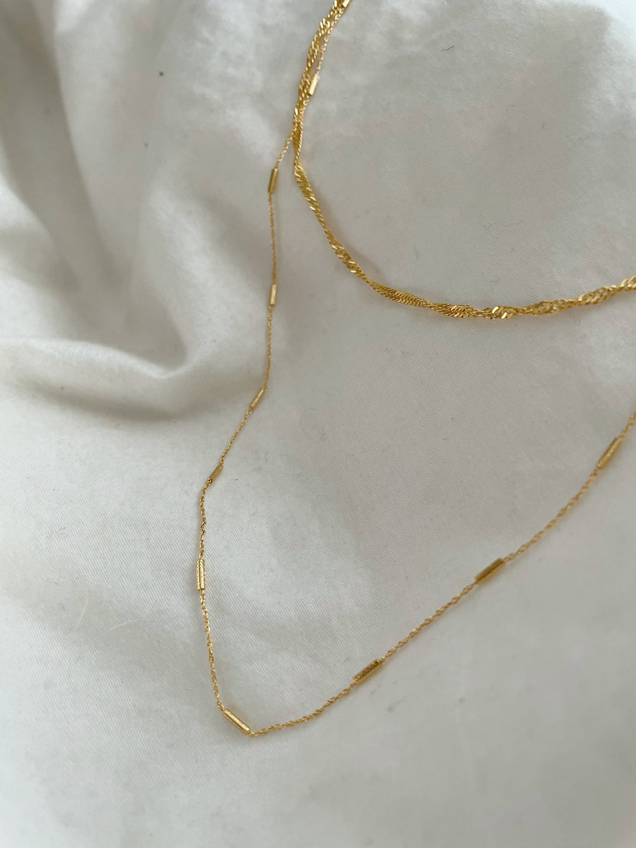 The Night Away 24k Gold Filled Simple Chain  Necklace