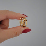 Avery Stacked Ring | Interlocking Ring: 7
