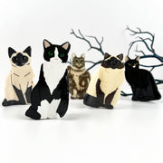 Creative Black Cat Acetate Animal Hair Claw Clip: BlackWhite-Cat