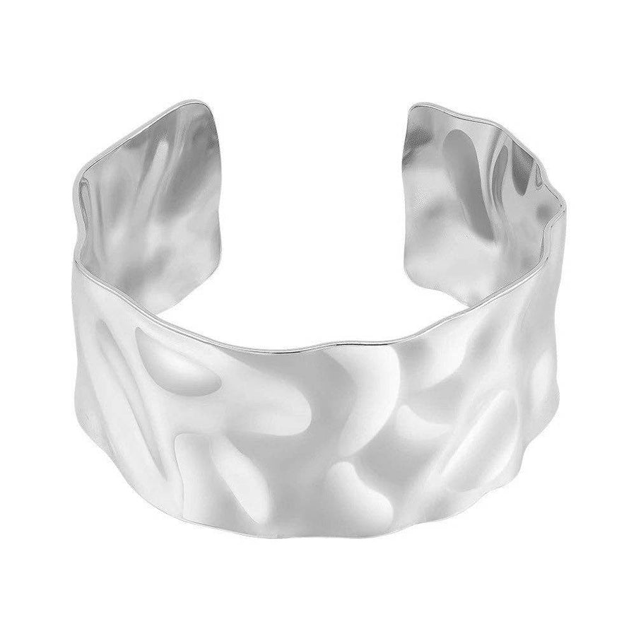 Shira Hammered Cuff: Silver