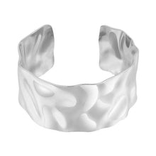 Load image into Gallery viewer, Shira Hammered Cuff: Silver