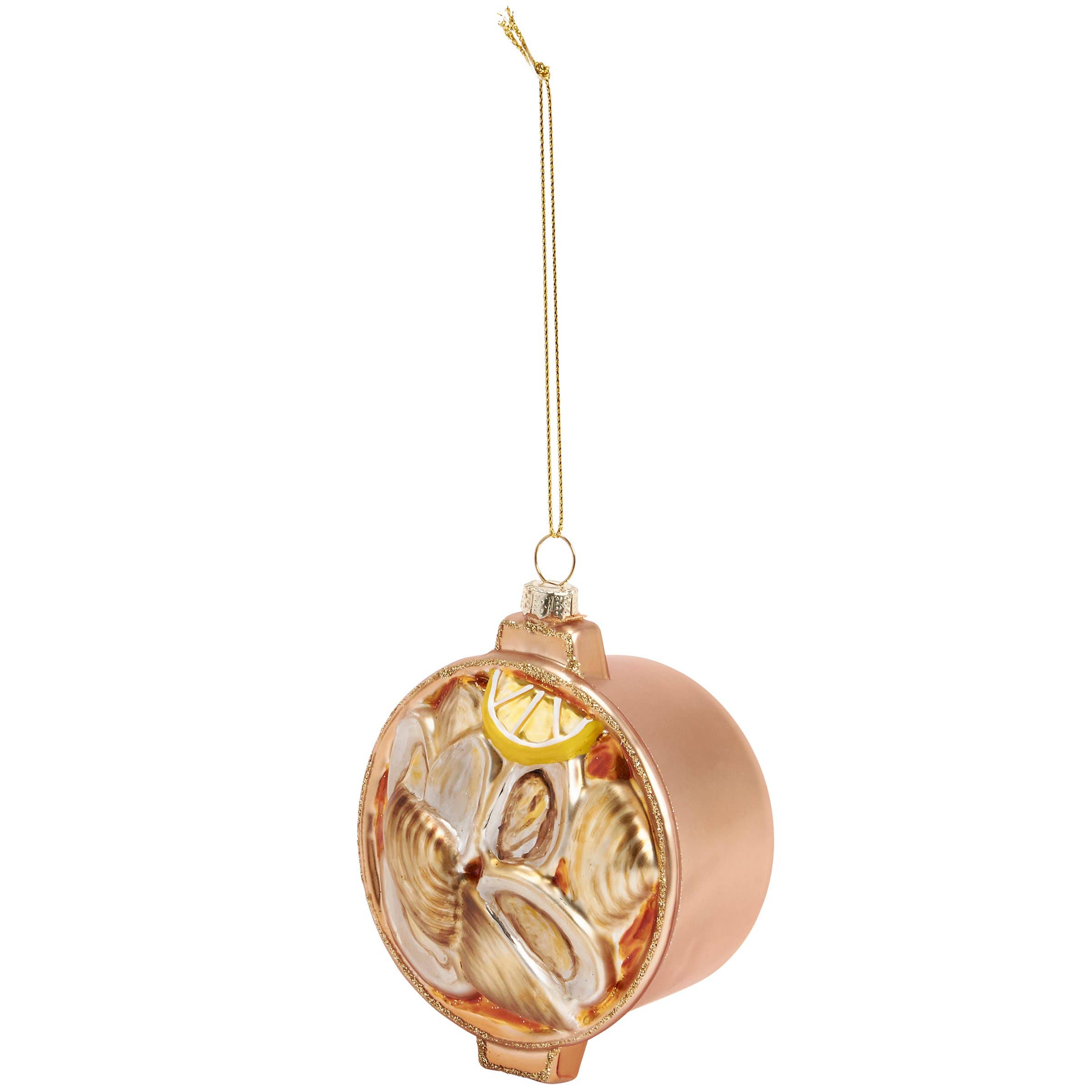 Glass Clam Bake Pot Ornament