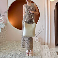 Load image into Gallery viewer, Adeline Black Recycled Vegan Tote Bag
