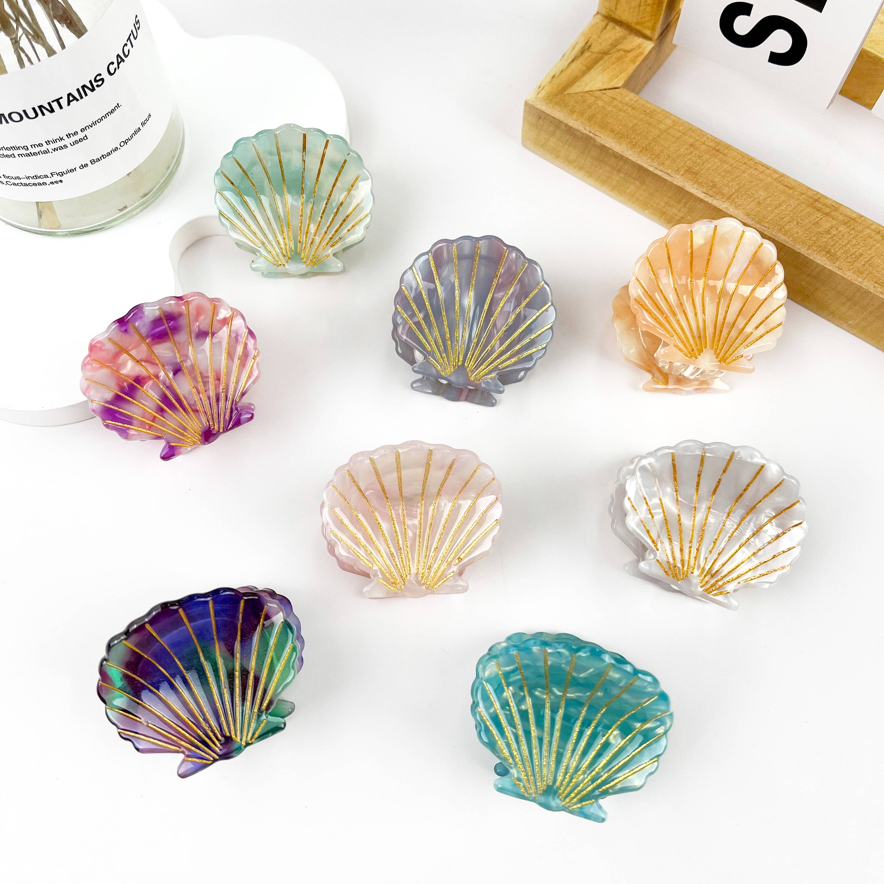 Acetate Shell Hair claw clip: F