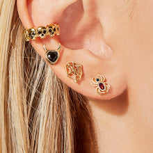 Load image into Gallery viewer, Spiderweb Studs: 18K Gold Plated