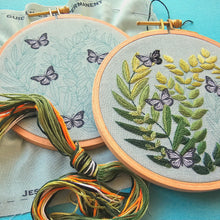 Load image into Gallery viewer, "Love Grows" butterfly hand embroidery kit