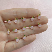 Peach Studs: Rose Gold