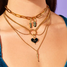 Load image into Gallery viewer, Dagger Necklace: Rhodium Plated