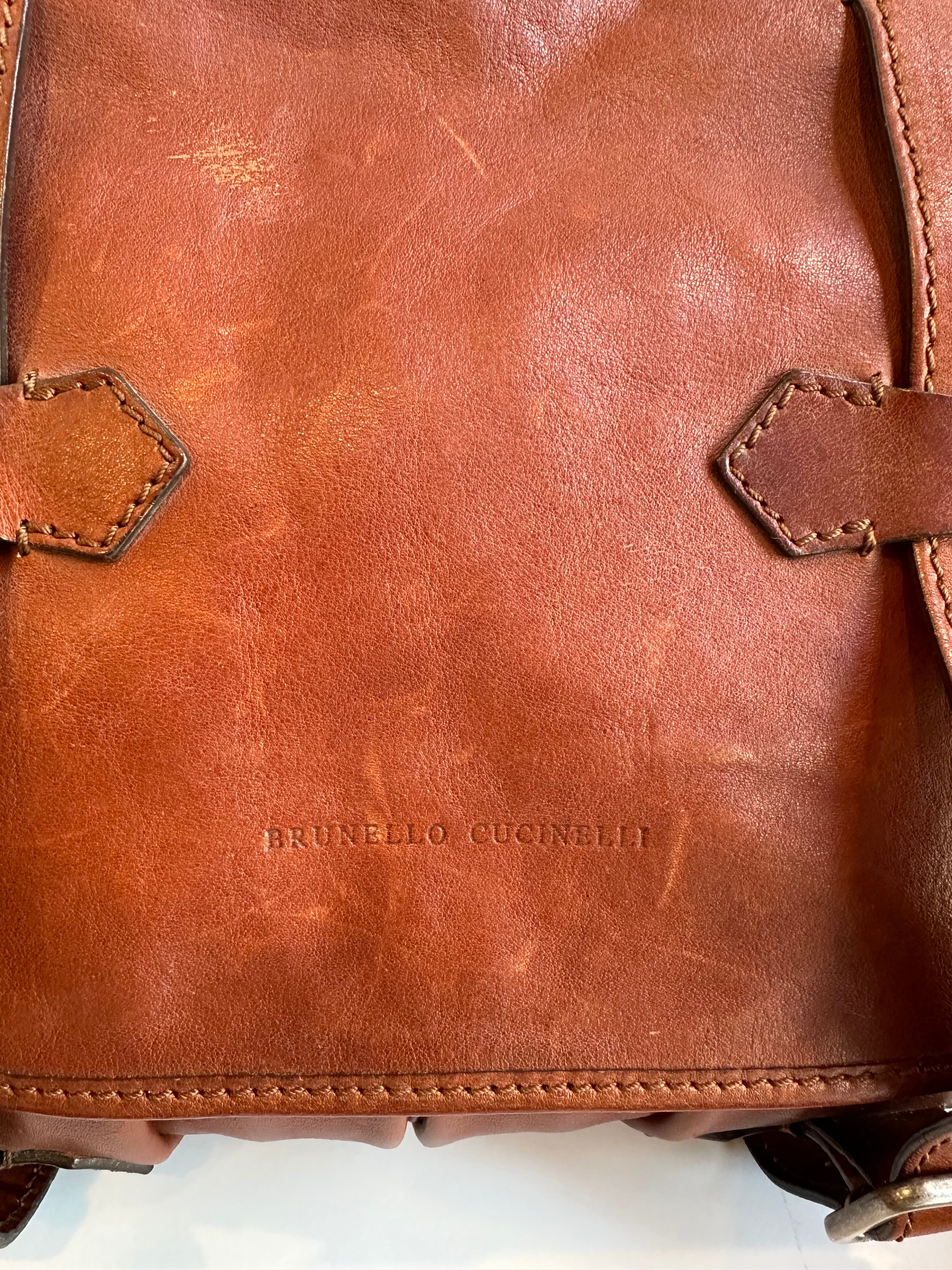 Urban - Brunello Cucinelli Brown Leather Satchel Bag