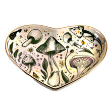 Load image into Gallery viewer, Starry Mushrooms Ceramic Heart Dish