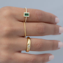 Load image into Gallery viewer, Emerald Dome Ring: Gold / 8 / Emerald