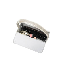 Load image into Gallery viewer, Liliana White Satin Jeweled Crossbody Bag