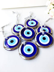 Turkish evil eye bead, gold evil eye bead, 7cm gold evil eye: Gold