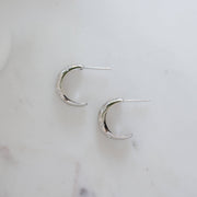 Starburst Dome Hoops: Silver