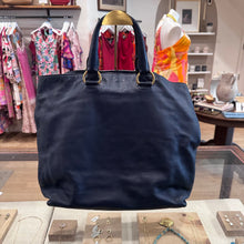 Load image into Gallery viewer, Prada Two-Way Shopper Tote Bag in Dark Blue Calf-Skin