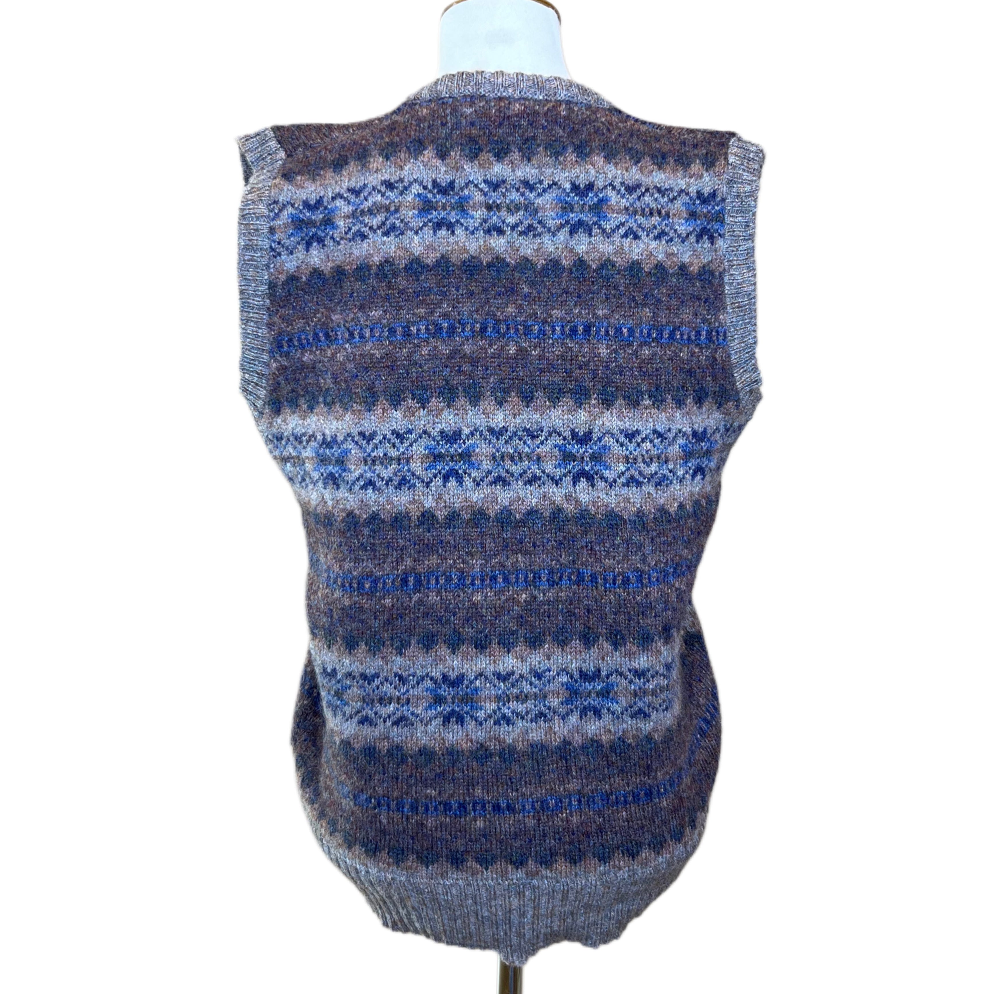 Lands end Wool Sweater Vest, 1980s, 44” Bust