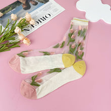 Load image into Gallery viewer, Tulip mid-calf summer stockings: B