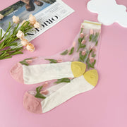 Tulip mid-calf summer stockings: A