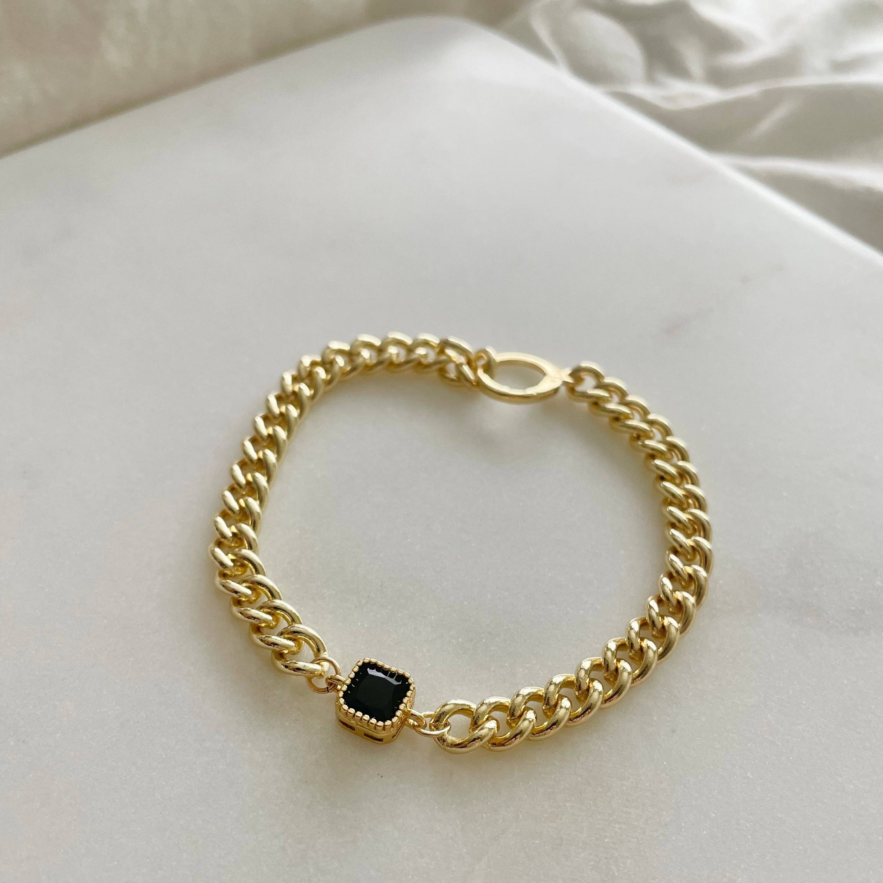 Night Bird Bracelet - Black: 7"