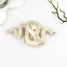 Load image into Gallery viewer, Two-color Snake Hair Clip, Acetate Animal Claw Clip: Gray