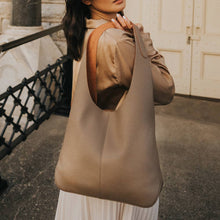 Load image into Gallery viewer, Kenya Taupe Recycled Vegan Shoulder Bag