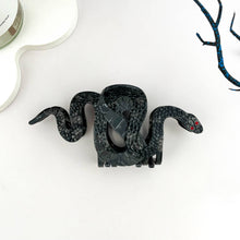 Load image into Gallery viewer, Two-color Snake Hair Clip, Acetate Animal Claw Clip: Gray