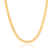 Natalia Herringbone Necklace: Gold