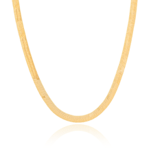 Load image into Gallery viewer, Natalia Herringbone Necklace: Gold