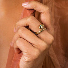 Load image into Gallery viewer, Victorian Snake Ring: Black
