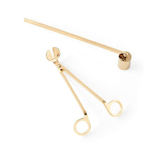 Load image into Gallery viewer, Candle Care Accessory Set: Gold Wick Trimmer and Snuffer
