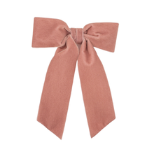 Load image into Gallery viewer, Large Velvet Hair Bow Barrette for Women | Bailee Bow: Wine