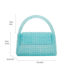 Load image into Gallery viewer, Sherry Small Beaded Top Handle Bag in Orchid