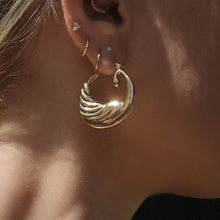 Load image into Gallery viewer, Odette Swan Hoops - Petite