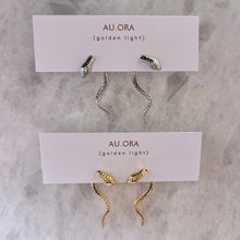 Load image into Gallery viewer, Serpentine Earrings: Silver