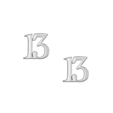 Load image into Gallery viewer, Lucky 13 Studs: 18K Gold Plated