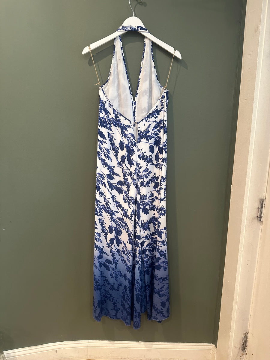 Jess S- Vix Paula Herm Blue Floral Dress, 36” Bust