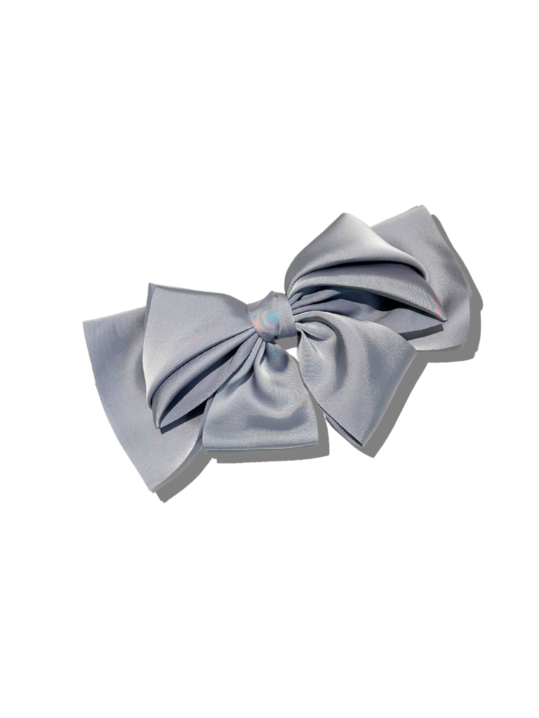 Handmade Satin Bow Hair Clip | Holiday Accessories: Red