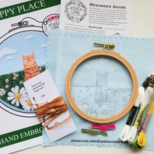Load image into Gallery viewer, Happy Cat Embroidery Kit